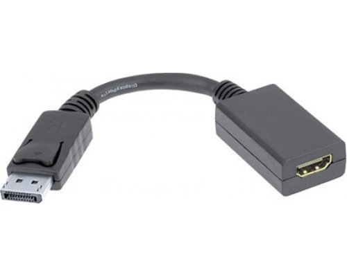 Adaptador Displayport Macho a HDMI Hembra 15cm Negro Nanocable