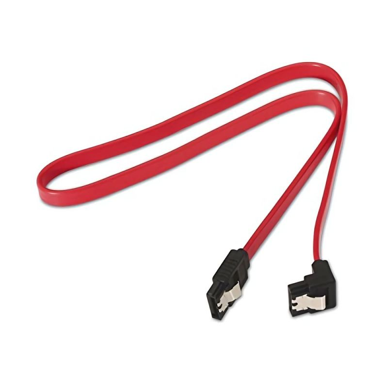 Cable SATA Datos Acodado Con Anclajes 0.5M