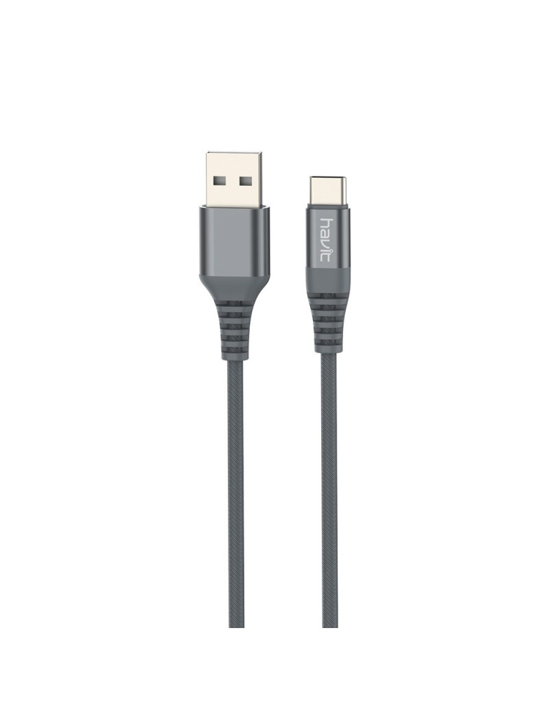 Cable Tipo C 2.4A Ultra resistente H62 Gris