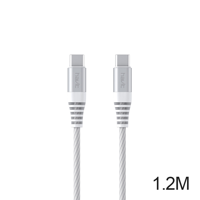 Cable Tipo C a Tipo C 60W 1.2M CB6010 Plata