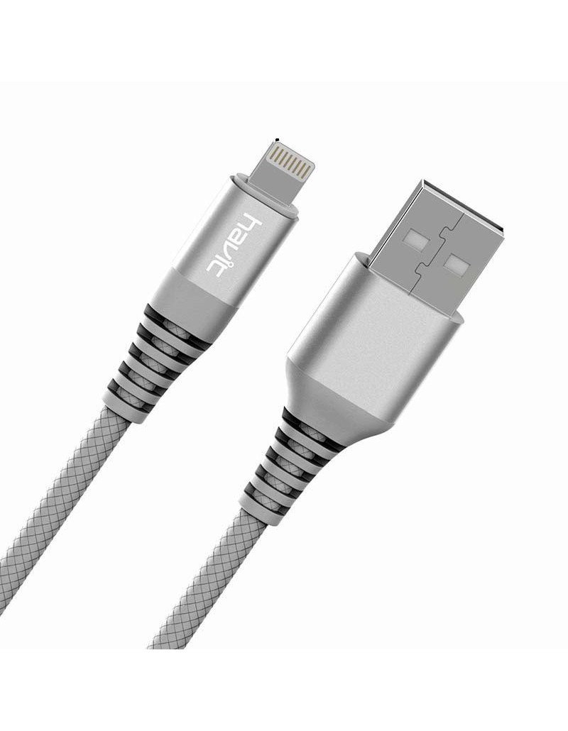 Cable iPhone Lightning 2.4A Ultra resistente H60 Gris