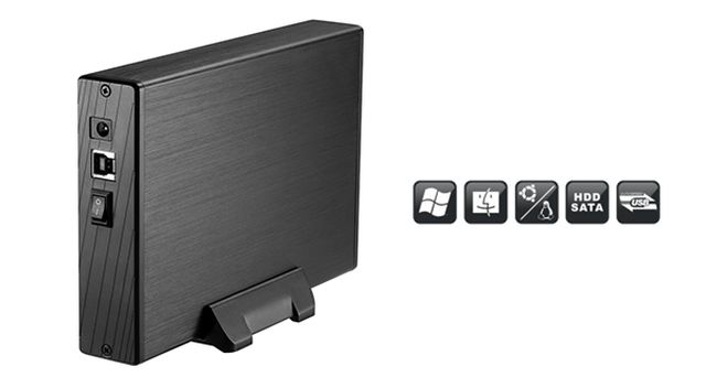 Caja de Disco Duro 3.5" USB 3.0 SATA Negra TQE-3527B