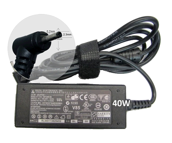 Cargador para portátil Toshiba 40W 19V 2.1A 3.5 mm x 1.35 mm