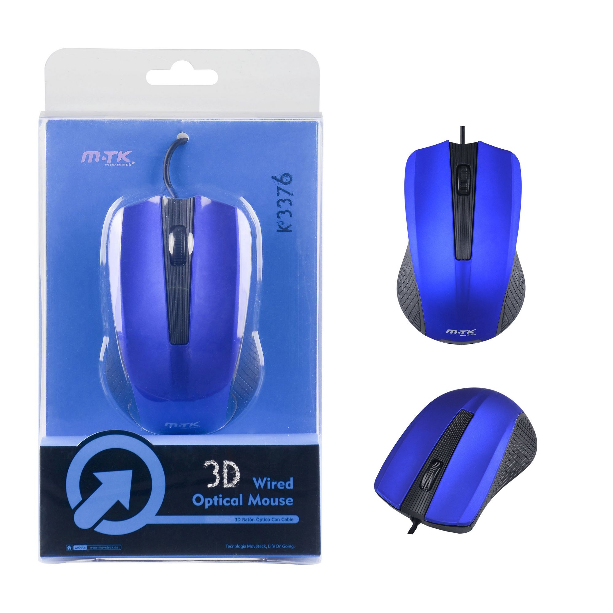 Ratón Óptico Mage con cable K3376 Azul