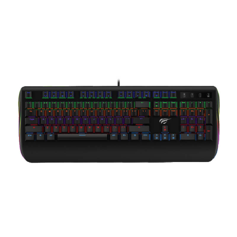 Teclado Gaming Mecánico RGB Negro con Reposamuñecas y Switches Azules GAMENOTE KB464L