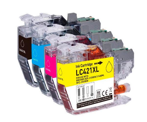 Tinta Comp. Brother LC421 XL Amarillo