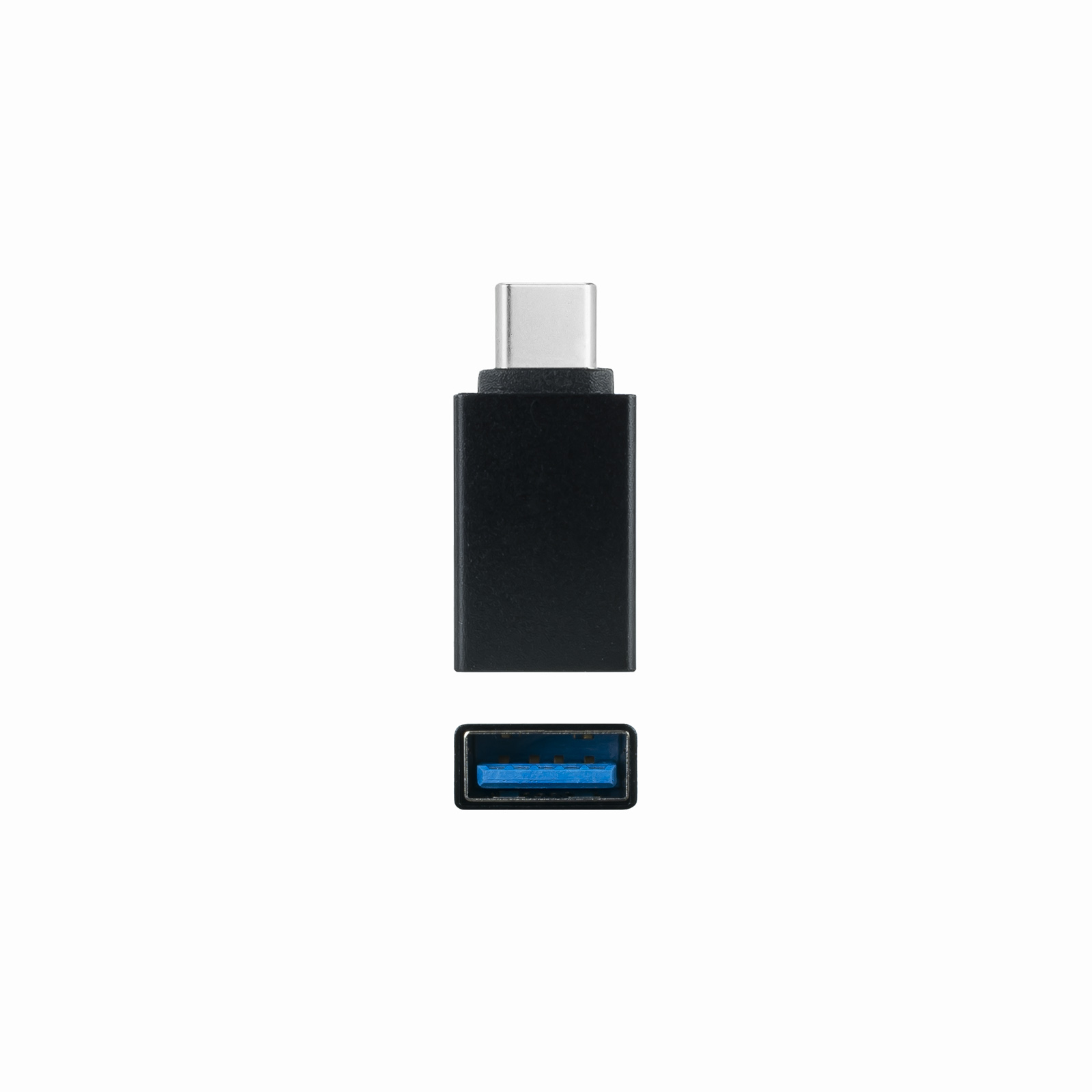 Adaptador USB-C a USB-A 3.1  USB-C/M-USB-A/H Nanocable  Aluminio -Color Negro