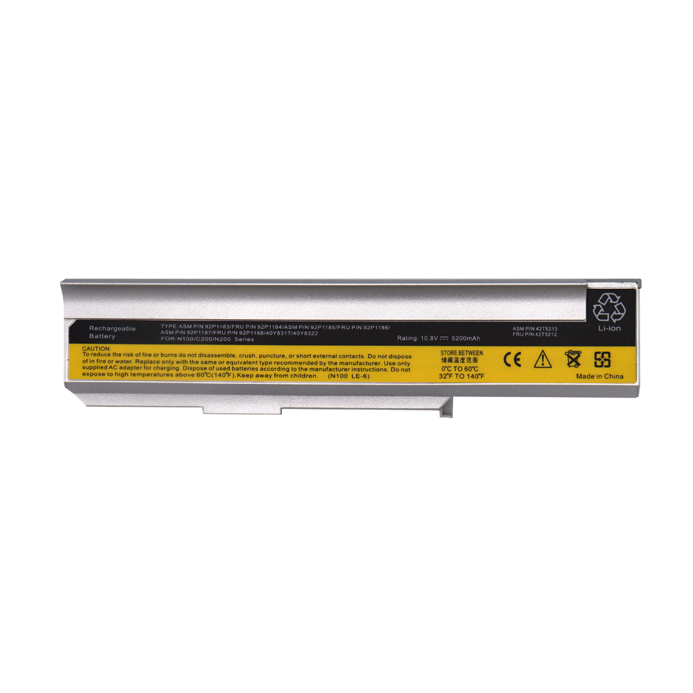 BATERIA PORTATIL PARA LENOVO N200 108V 5200MAH PLATA