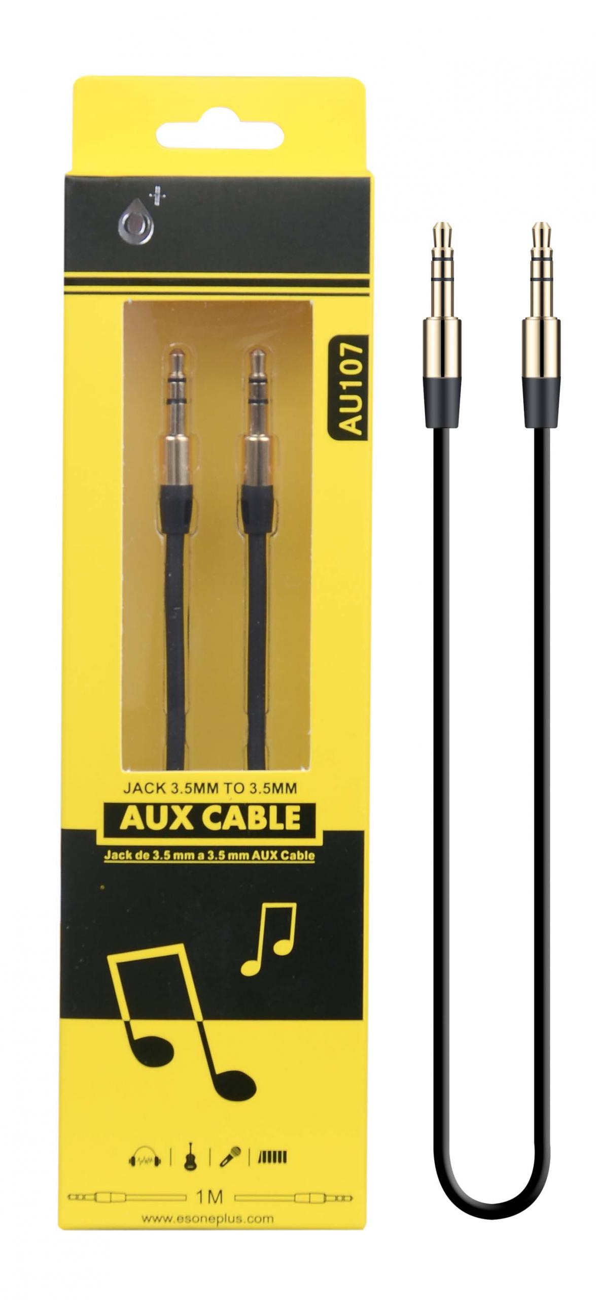 Cable audio Jack 3.5mm AU107 1M - Negro