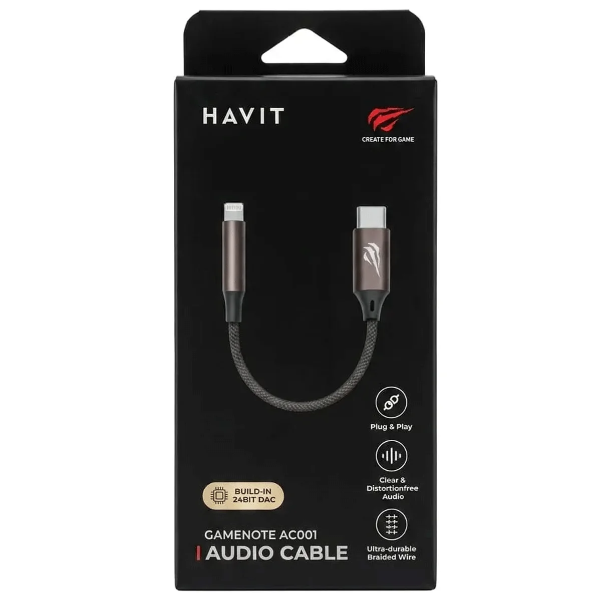 Havit AC001 Adaptador de USB-C a Jack 3.5mm
